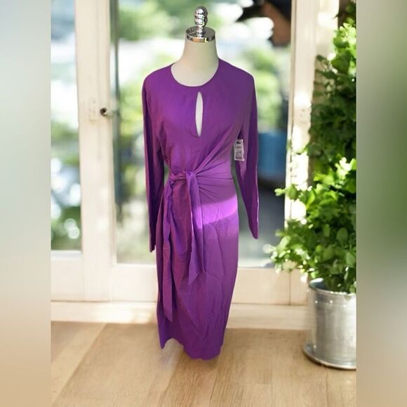 REISS Valentina $385 Midi-Dress Size US 8 UK 12 - Picture 13 of 16